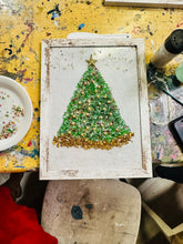 Load image into Gallery viewer, 12-18-25 Crushed Glass Snowman or Christmas Tree Craft &amp; Sip at Keg Grove Morris