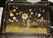 Load image into Gallery viewer, 03-08-26 Florals &amp; Glass Resin Tray Craft &amp; Sip