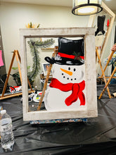 Load image into Gallery viewer, 12-30-25 Winter Snowman Vintage Window Paint &amp; Sip