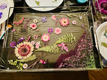 Load image into Gallery viewer, 03-08-26 Florals &amp; Glass Resin Tray Craft &amp; Sip