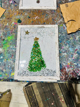 Load image into Gallery viewer, 12-18-25 Crushed Glass Snowman or Christmas Tree Craft &amp; Sip at Keg Grove Morris