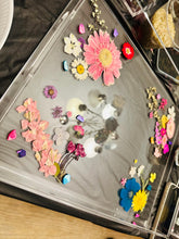 Load image into Gallery viewer, 03-08-26 Florals &amp; Glass Resin Tray Craft &amp; Sip