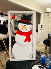 Load image into Gallery viewer, 12-30-25 Winter Snowman Vintage Window Paint &amp; Sip