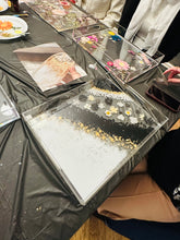 Load image into Gallery viewer, 03-08-26 Florals &amp; Glass Resin Tray Craft &amp; Sip
