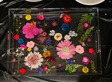 Load image into Gallery viewer, 03-08-26 Florals &amp; Glass Resin Tray Craft &amp; Sip