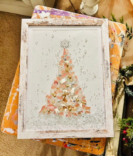 12-18-25 Crushed Glass Snowman or Christmas Tree Craft & Sip at Keg Grove Morris