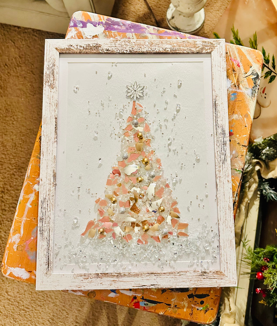 12-18-25 Crushed Glass Snowman or Christmas Tree Craft & Sip at Keg Grove Morris