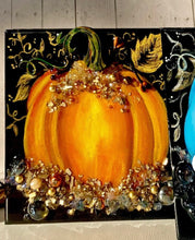 Load image into Gallery viewer, 09-04-25 Crushed Glass Pumpkin Craft &amp; Sip