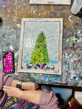 Load image into Gallery viewer, 12-18-25 Crushed Glass Snowman or Christmas Tree Craft &amp; Sip at Keg Grove Morris
