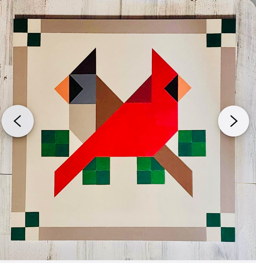 26-01-04 Cardinal & More Barn Quilt Paint & Sip