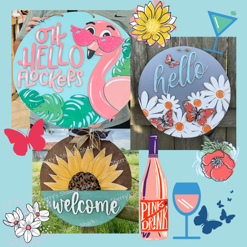 06-17-25 Summer Door Hanger Paint & Sip at the Wine Cafe