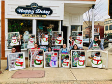 Load image into Gallery viewer, 12-30-25 Winter Snowman Vintage Window Paint &amp; Sip