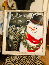 Load image into Gallery viewer, 12-30-25 Winter Snowman Vintage Window Paint &amp; Sip