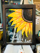 Load image into Gallery viewer, 08-16-26 Sunflower Wood Or Window Paint &amp; Sip at The Wine Cafe